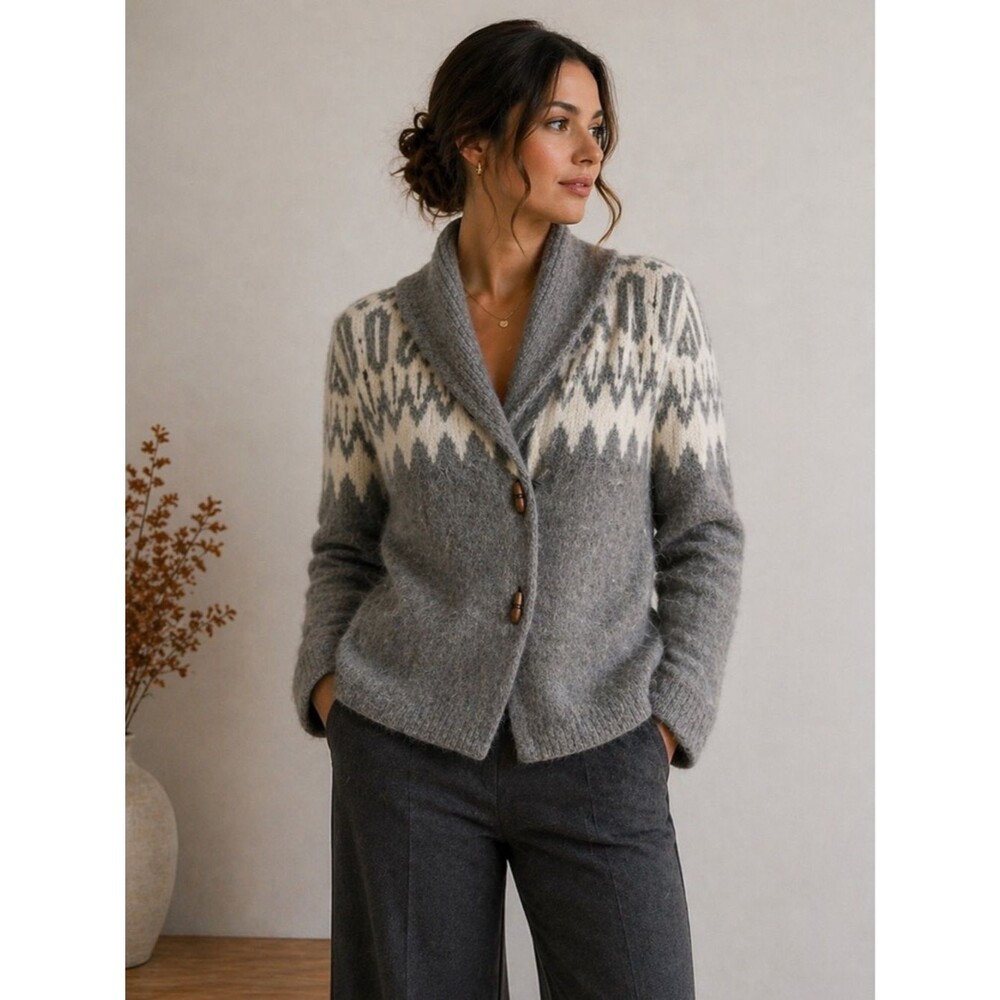 Contemporaine par simons Shawl-Collar Toggle Cardigan Sweater Size XS